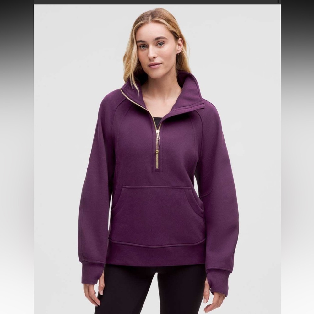 Lululemon Scuba Long Funnel Neck XS/S NWT Rare Magenta Gold Zip